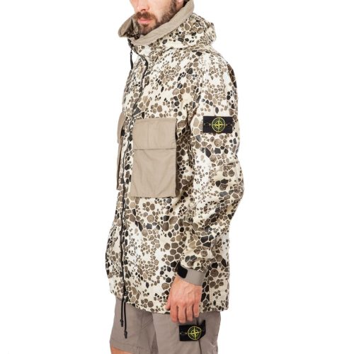 stone island alligator camo light cotton nylon rep beige 757852