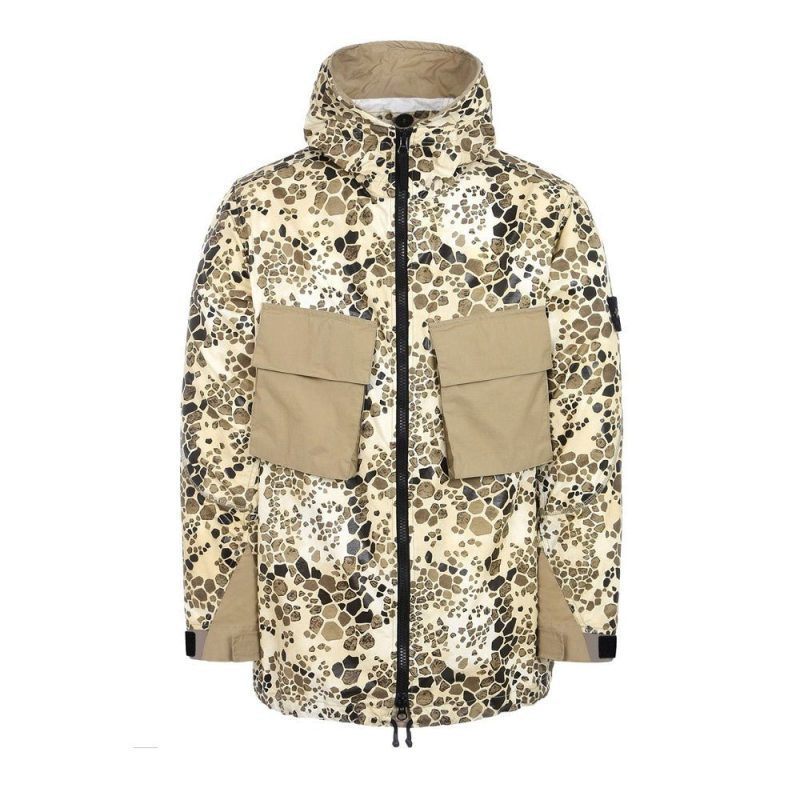 stone island alligator camo light cotton nylon rep beige 784149