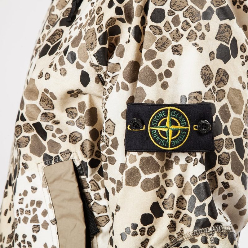 stone island alligator camo light cotton nylon rep beige 917931