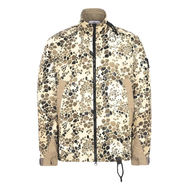 stone island alligator camo light cotton nylon rep beige 941588