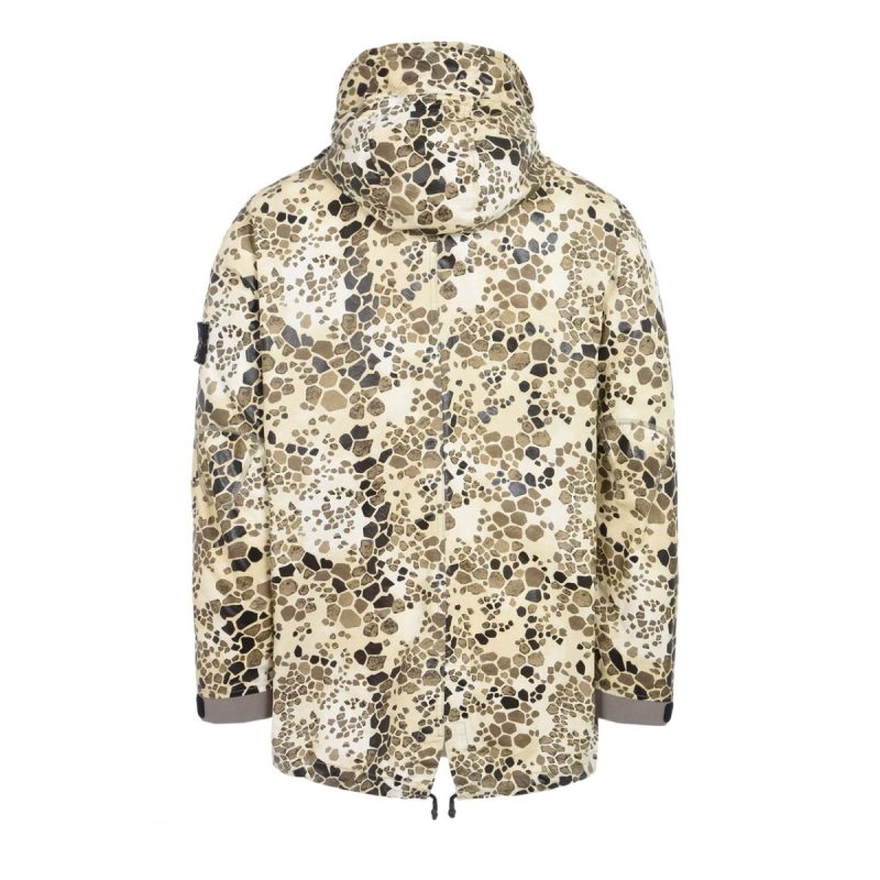 stone island alligator camo light cotton nylon rep beige 984190