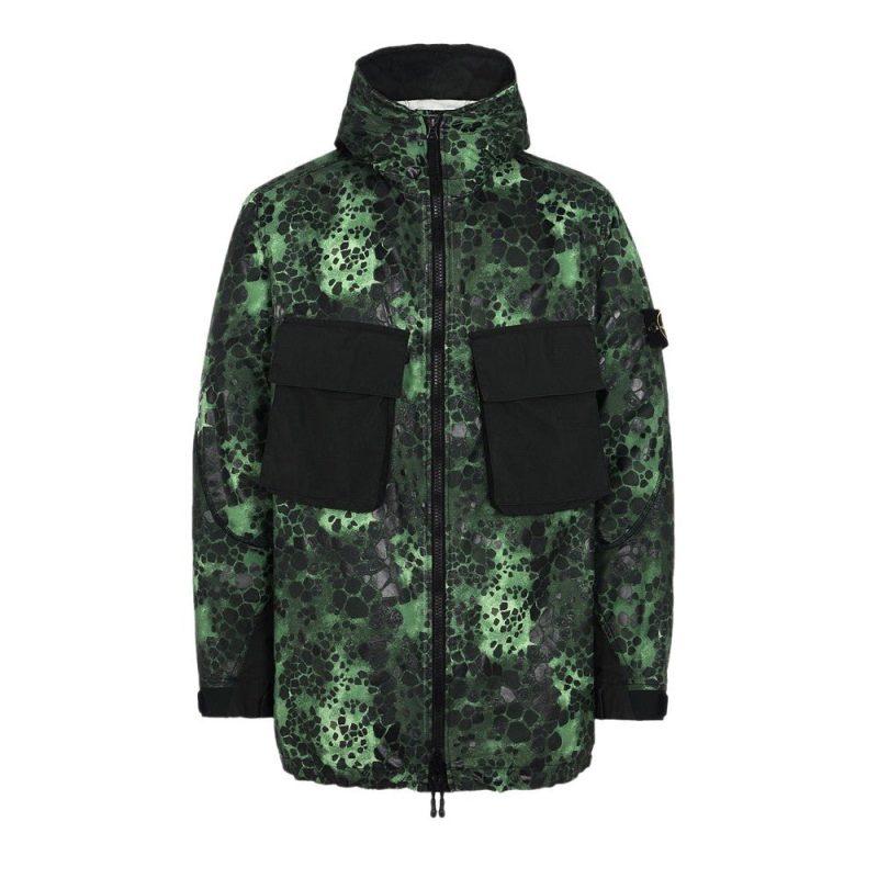 stone island alligator camo light cotton nylon rep grun 723595