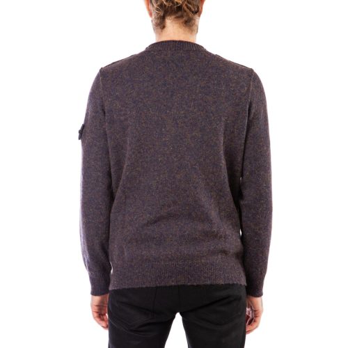 stone island alpaca crewneck blau meliert 183517