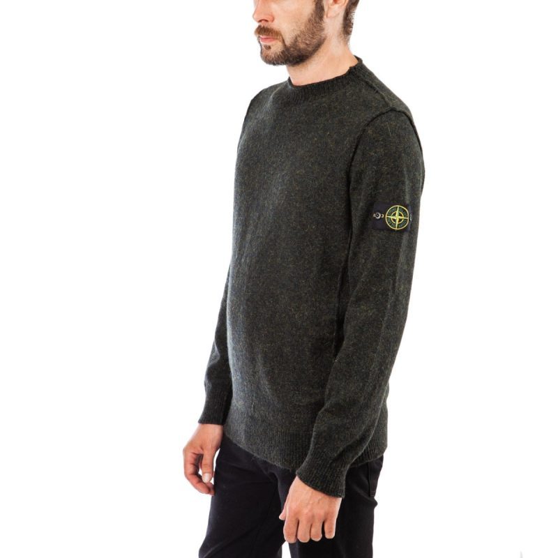 stone island alpaca crewneck oliv 130897