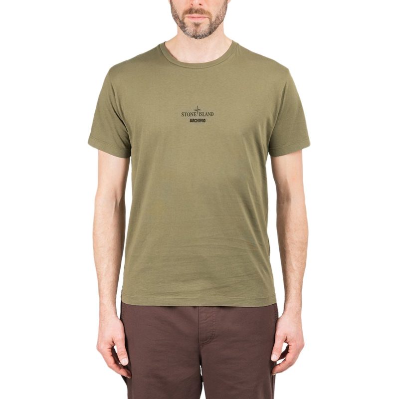 stone island archivio t shirt olive 835938