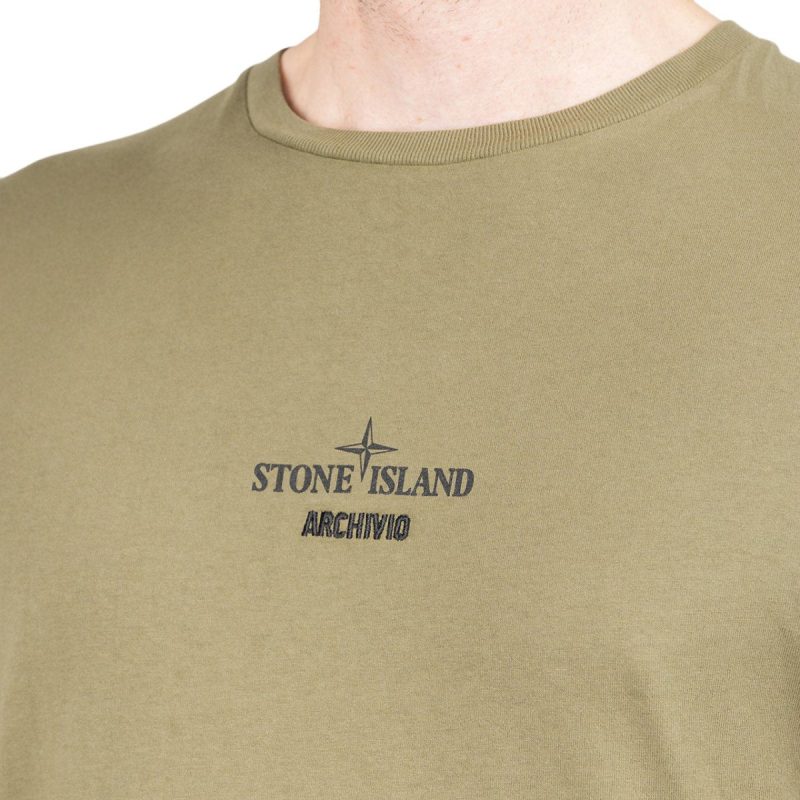 stone island archivio t shirt olive 971250