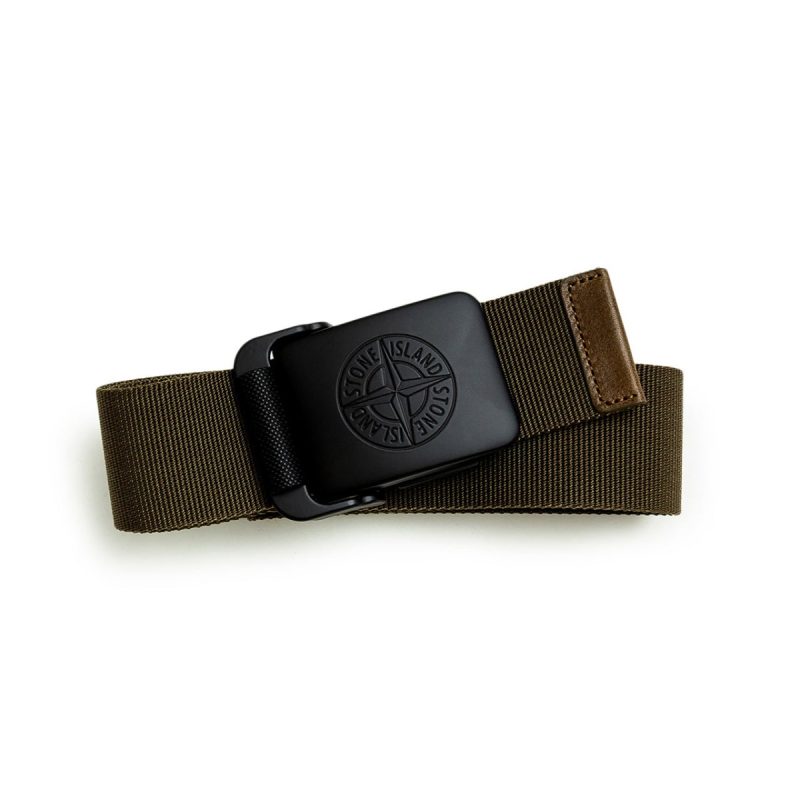 stone island belt olive schwarz 494048