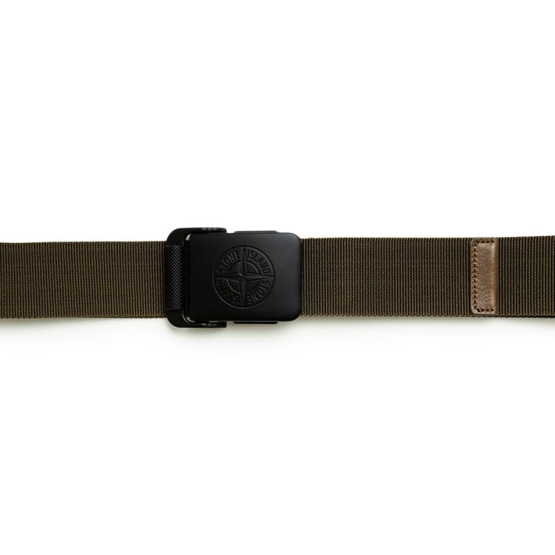 stone island belt olive schwarz 829199