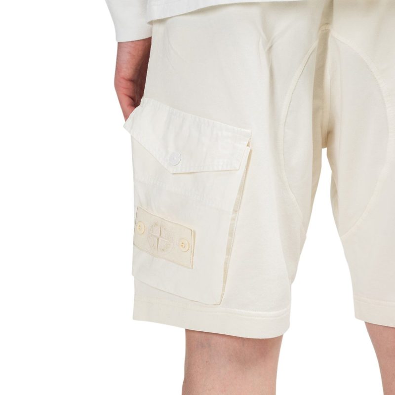 stone island bermudashorts ghost piece weiss 239539