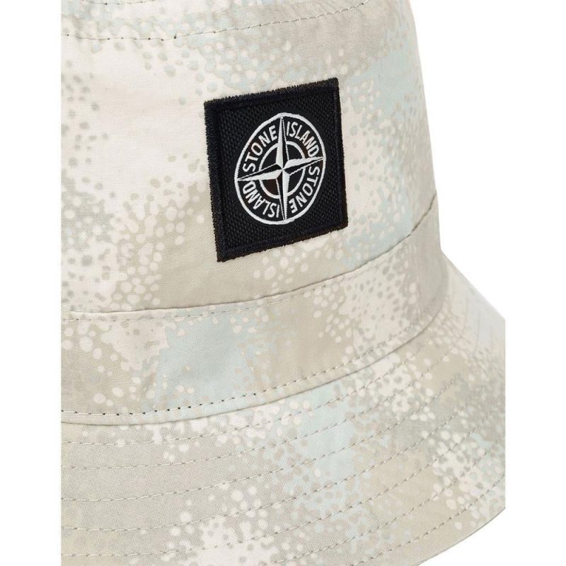 stone island camo devore hat beige grau 943113