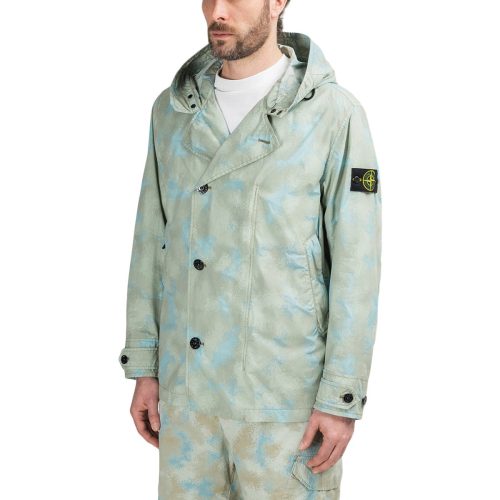 stone island camo devore watro tc jacket beige grau 678624