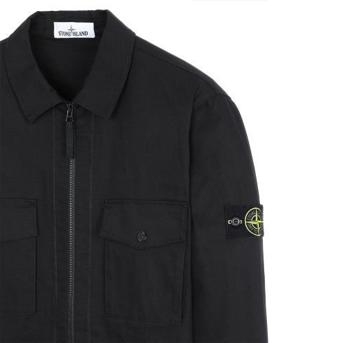 stone island canvas overshirt schwarz 318501