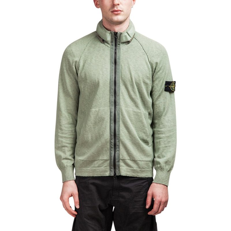 stone island cardigan green 592973