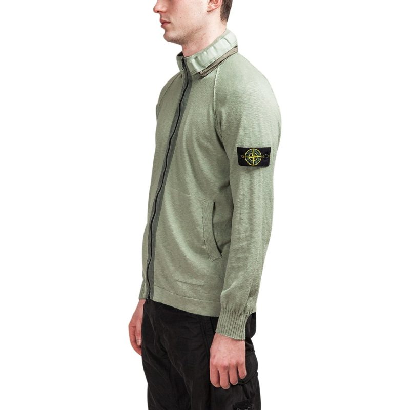 stone island cardigan green 819370