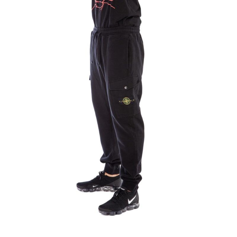 stone island cargo fleece pants schwarz 226044