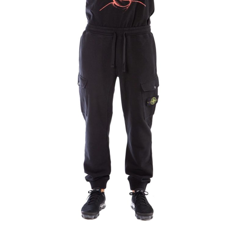 stone island cargo fleece pants schwarz 717898