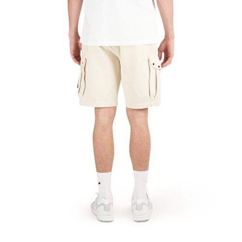 stone island cotton fleece bermuda cargo shorts beige 835911