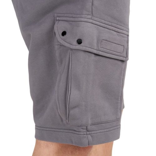 stone island cotton fleece bermuda cargo shorts grau 670094