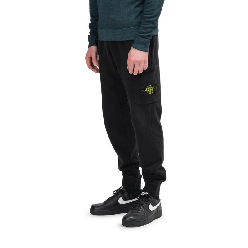 stone island cotton fleece pant schwarz 277517