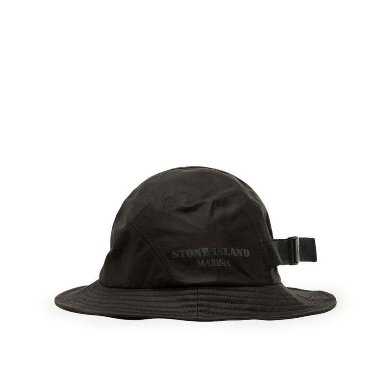 stone island cotton nylon marina bucket hat schwarz 869746