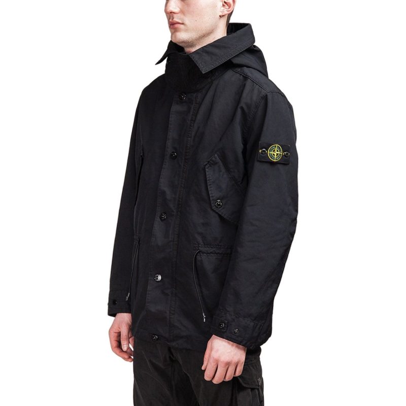 stone island david tc short parka dunkelblau 217424