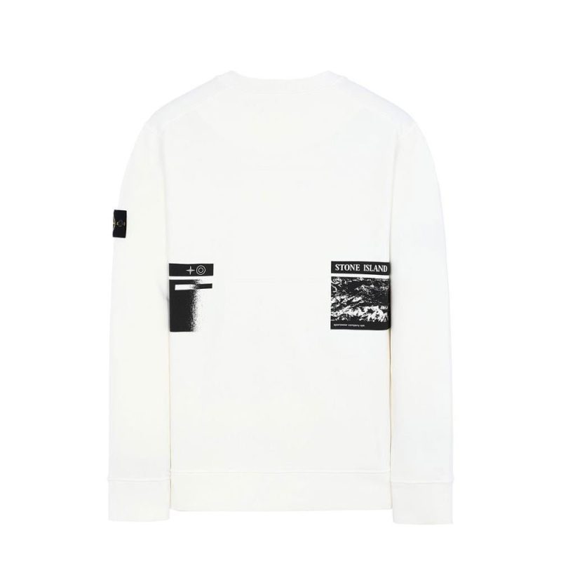 stone island drone three sweatshirt weiss 196644