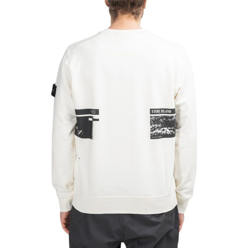 stone island drone three sweatshirt weiss 671237