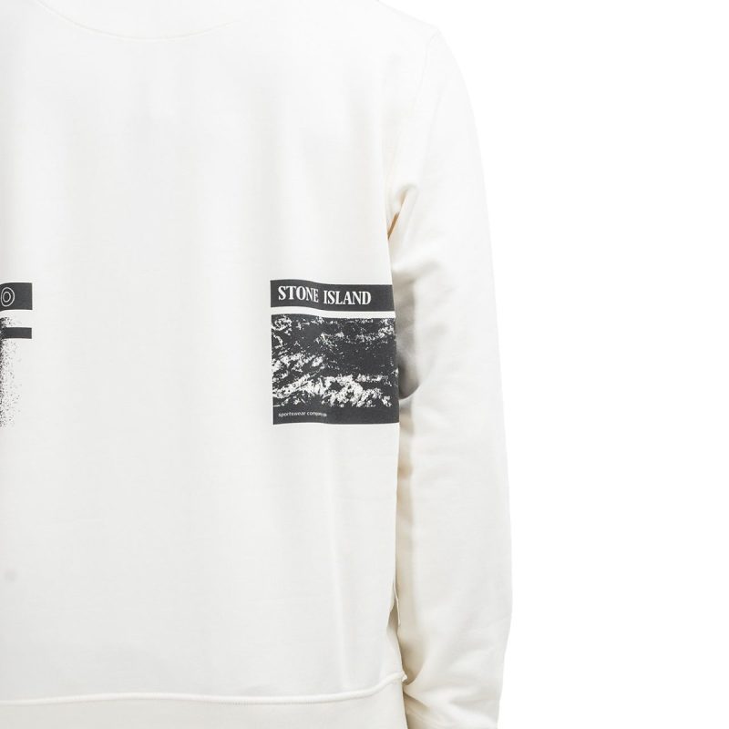 stone island drone three sweatshirt weiss 680755