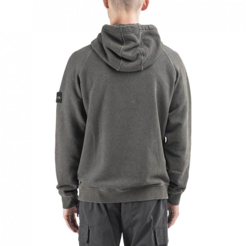 stone island dust colour treatment hoodie anthrazit 151445