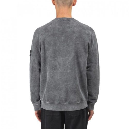 stone island dust colour treatment pullover dunkelgrau 102454