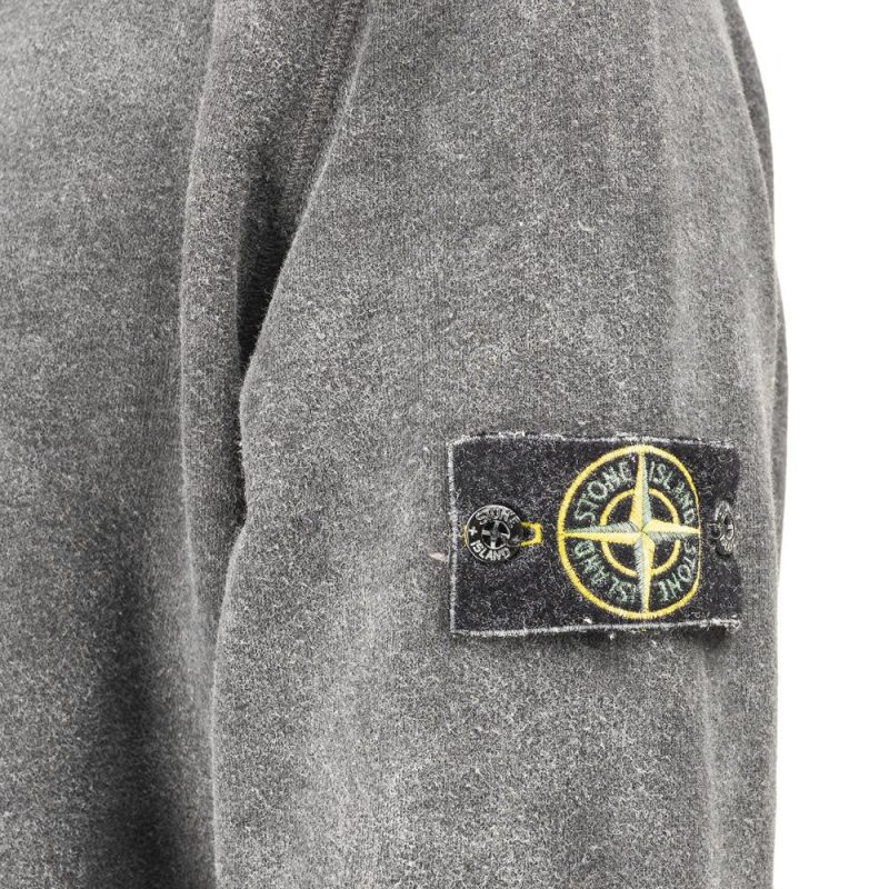 stone island dust colour treatment pullover dunkelgrau 287798