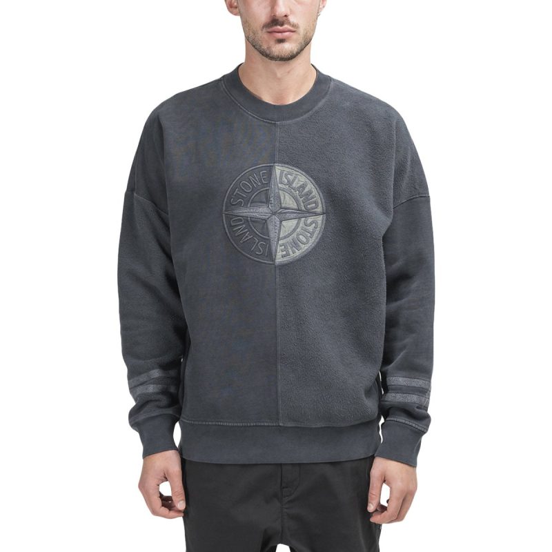 stone island dye treatment sweat shirt schwarz 950246