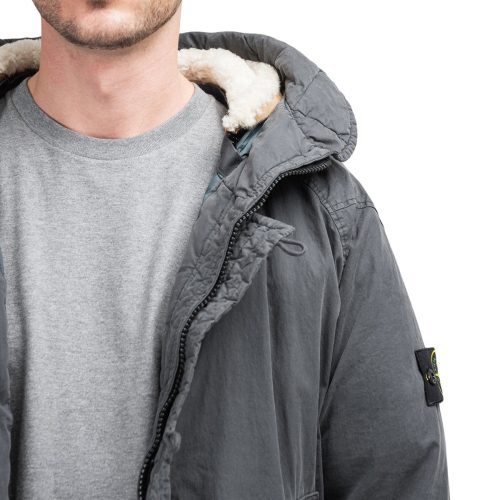 stone island fili resinata down jacket anthrazit 443744