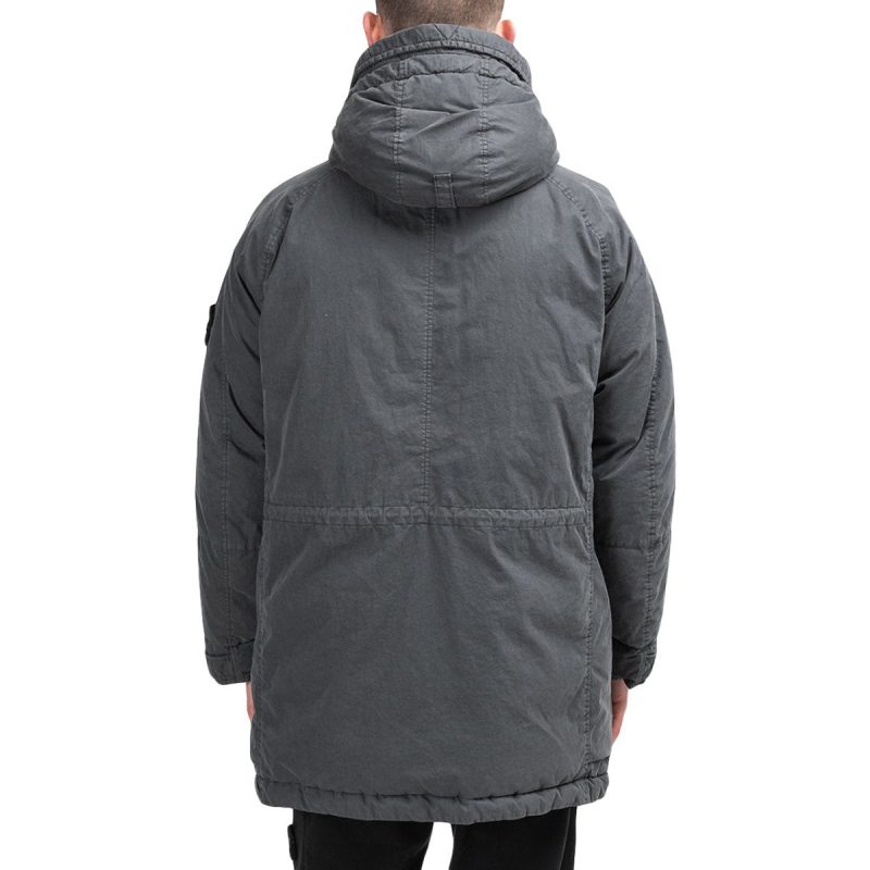 stone island fili resinata down jacket anthrazit 494006