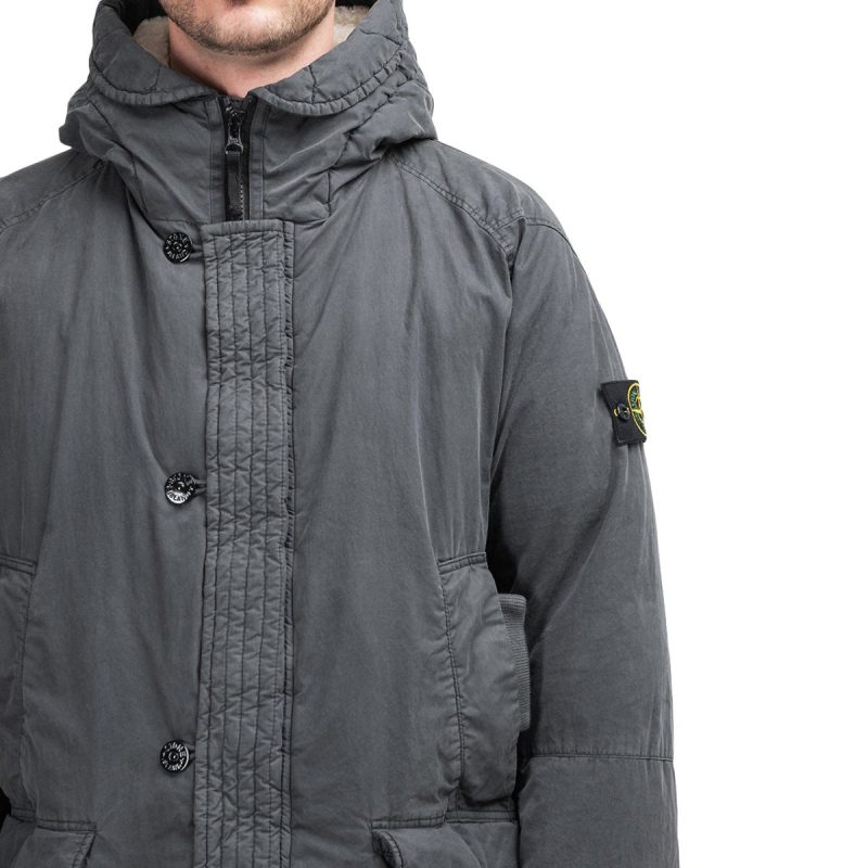 stone island fili resinata down jacket anthrazit 975022