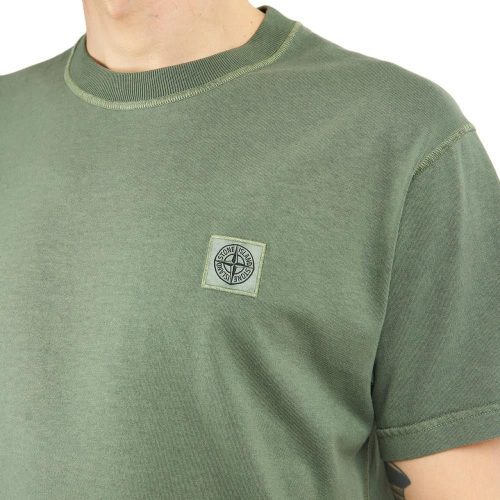 stone island fissato dye treatment t shirt dunkelgrun 479786