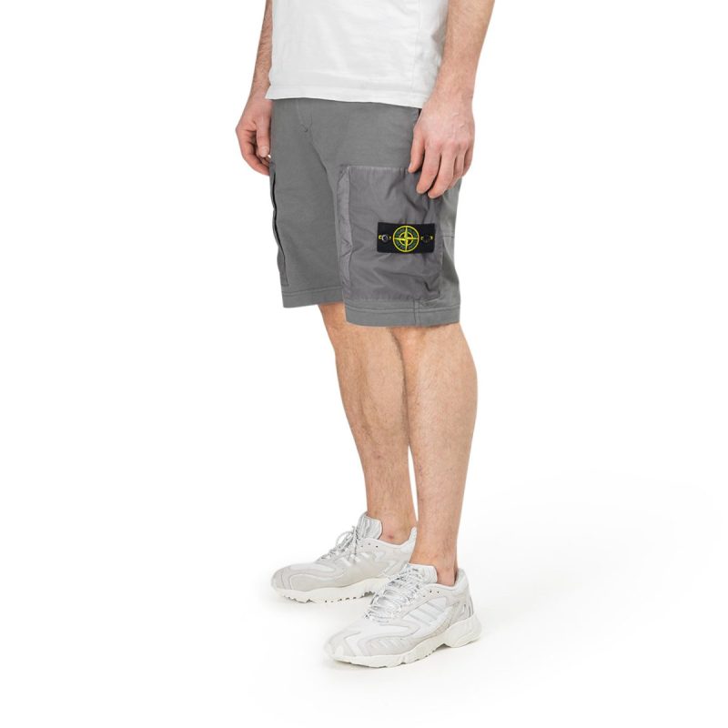 stone island fleece shorts anthrazit 133777