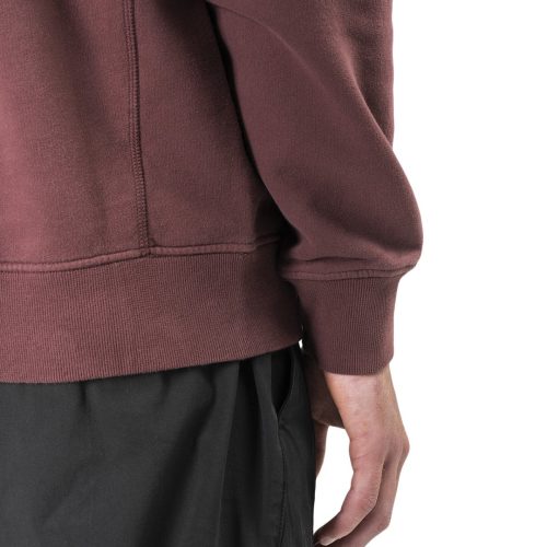 stone island fleece sweat shirt burgundy 616198