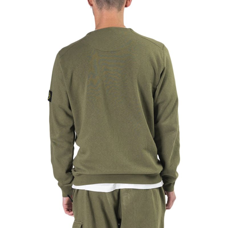 stone island fleece sweat shirt olive 702206