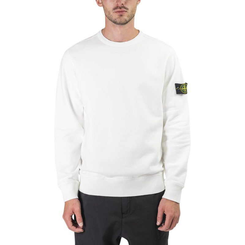 stone island fleece sweat shirt weiss 229589