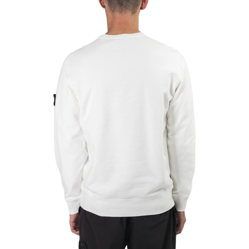 stone island fleece sweat shirt weiss 424335