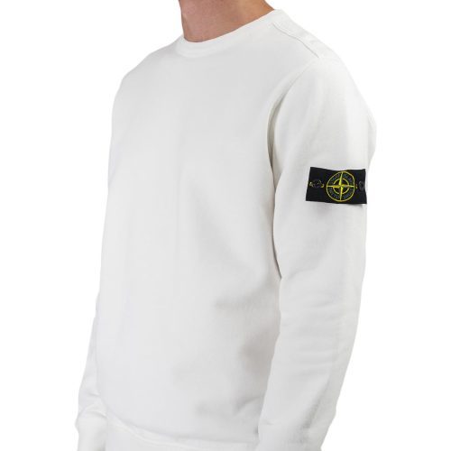 stone island fleece sweat shirt weiss 674403