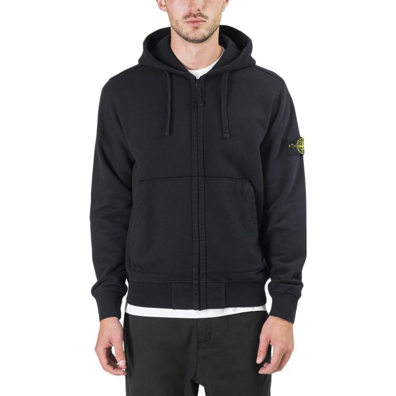 stone island full zip hooded sweat navy 647761