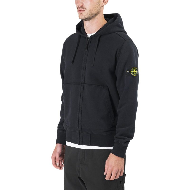 stone island full zip hooded sweat navy 747346