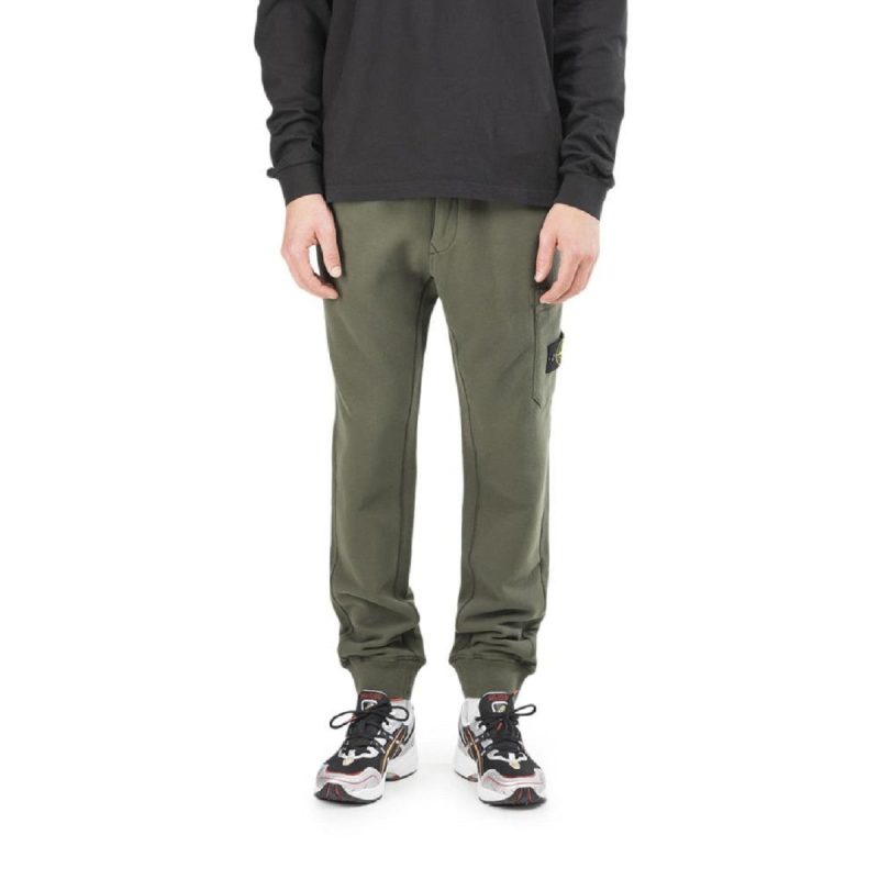 stone island garment dyed cargo sweatpant olive 532737