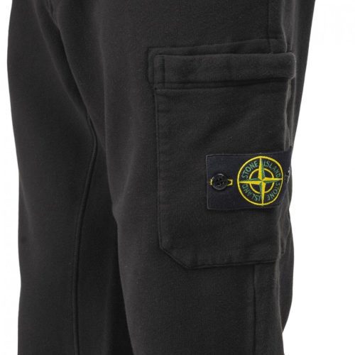 stone island garment dyed cargo sweatpant schwarz 483789