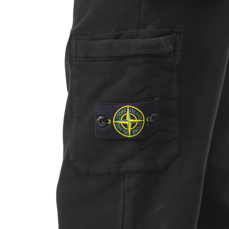 stone island garment dyed cargo sweatpant schwarz 490454