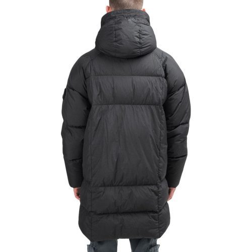 stone island garment dyed crinkle down jacket schwarz 102214