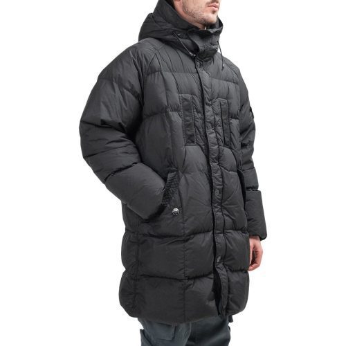 stone island garment dyed crinkle down jacket schwarz 316323