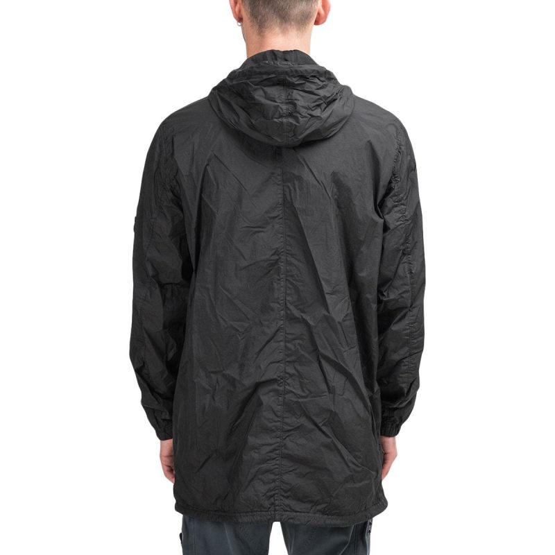 stone island garment dyed crinkle isolante jacket schwarz 101440